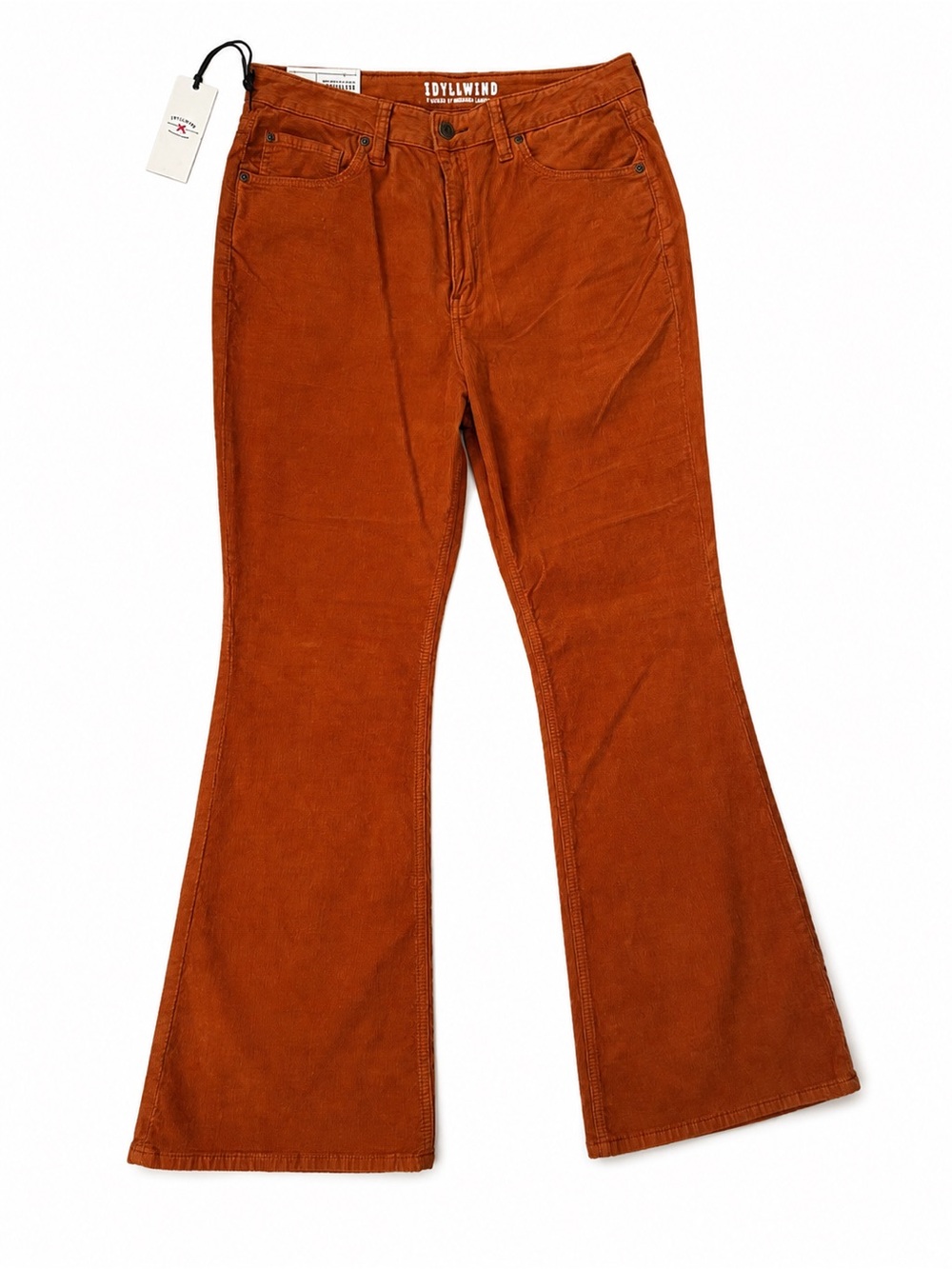 Idyllwind Women's Corduroy Flare Jeans in Rust Orange